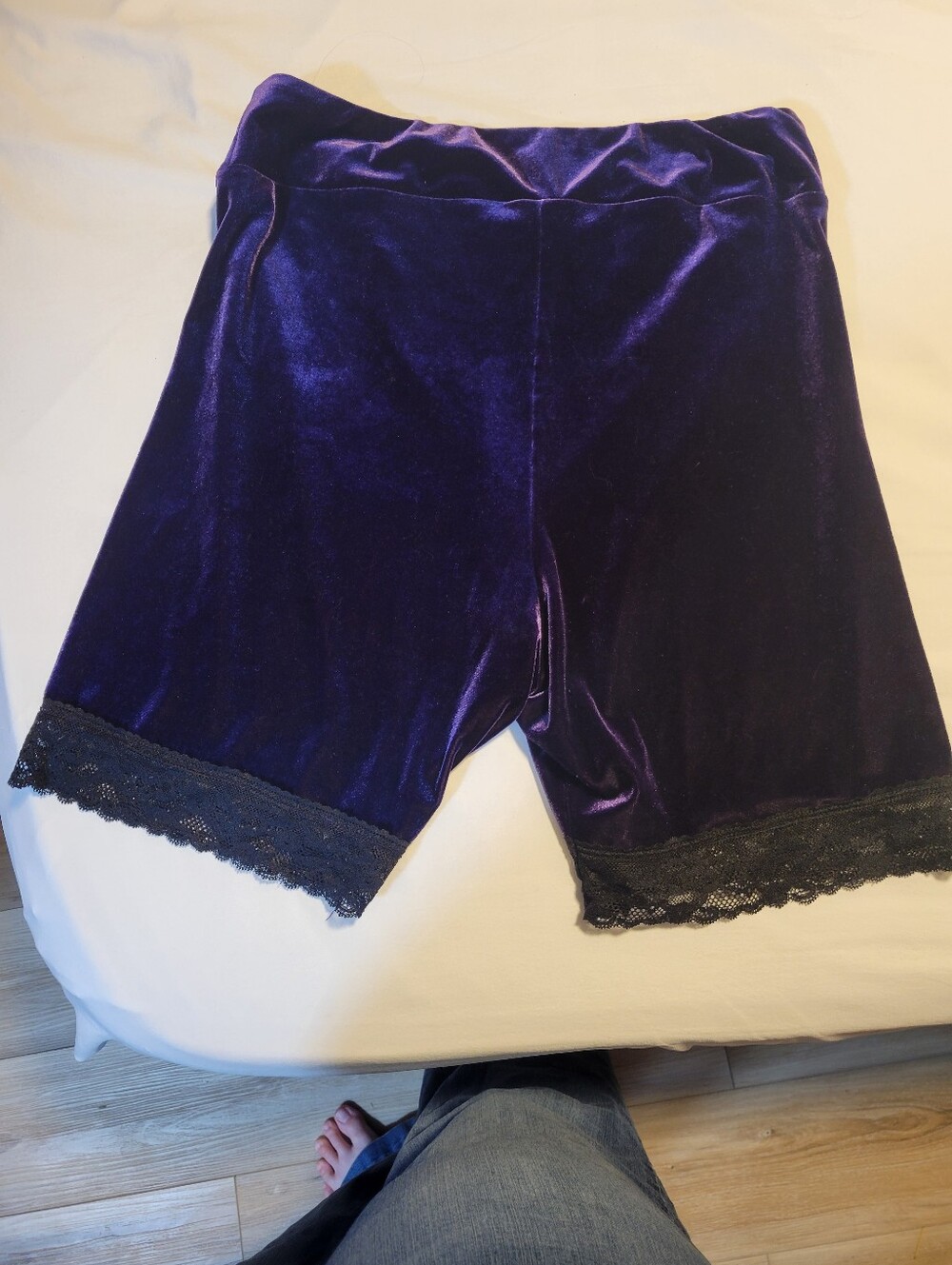 Midnight Hour Purple Velvet Shorts